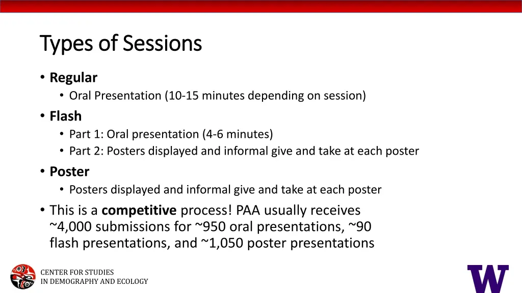 types of sessions types of sessions