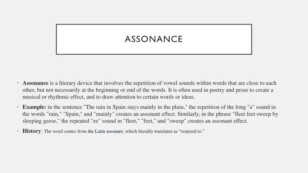 assonance
