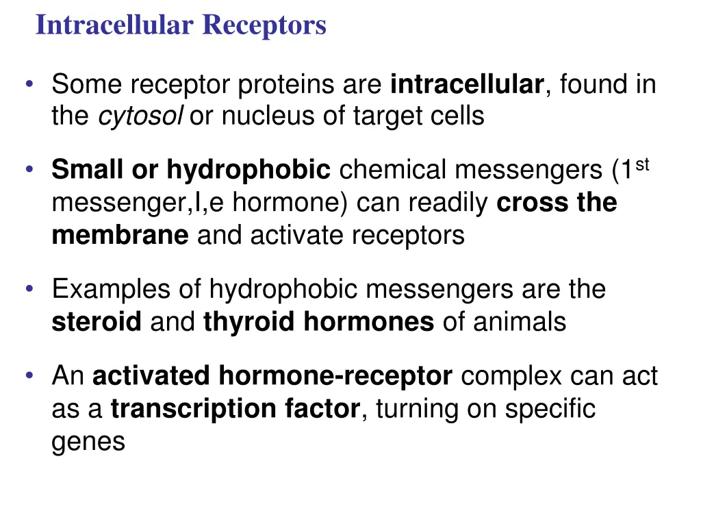 intracellular receptors