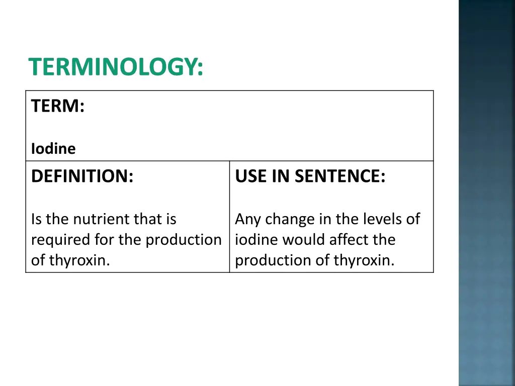 terminology 10