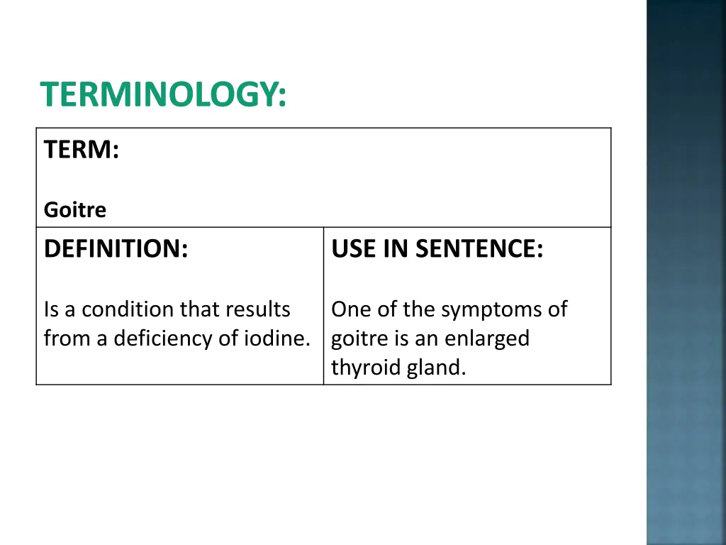 terminology 11