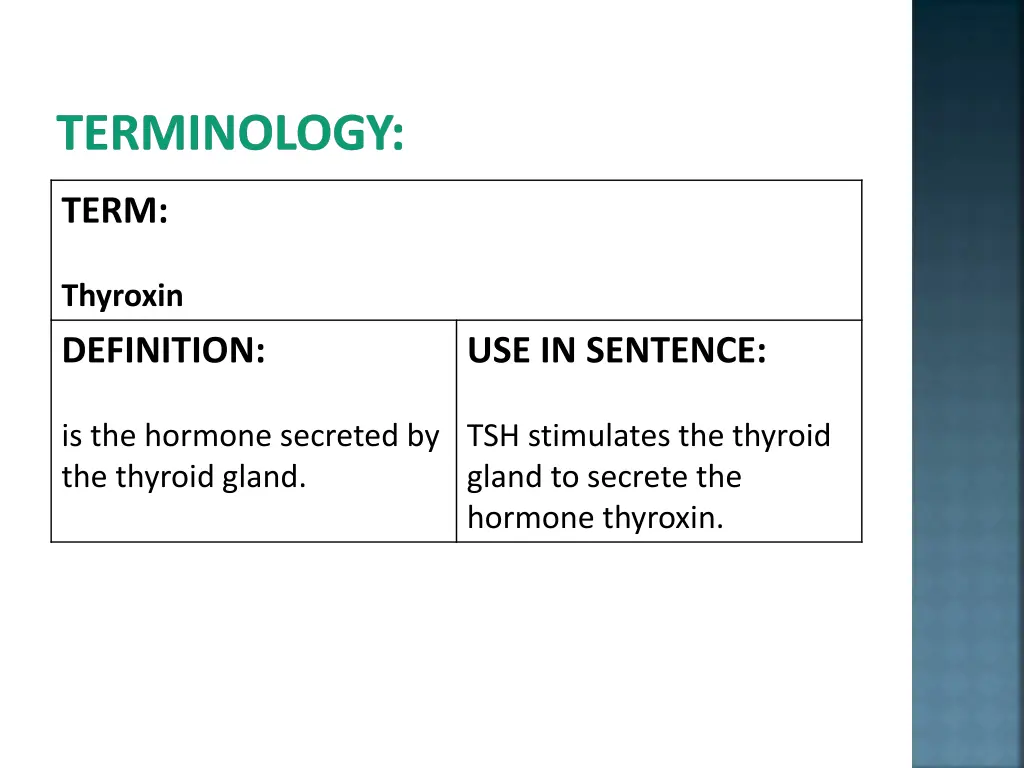 terminology 9