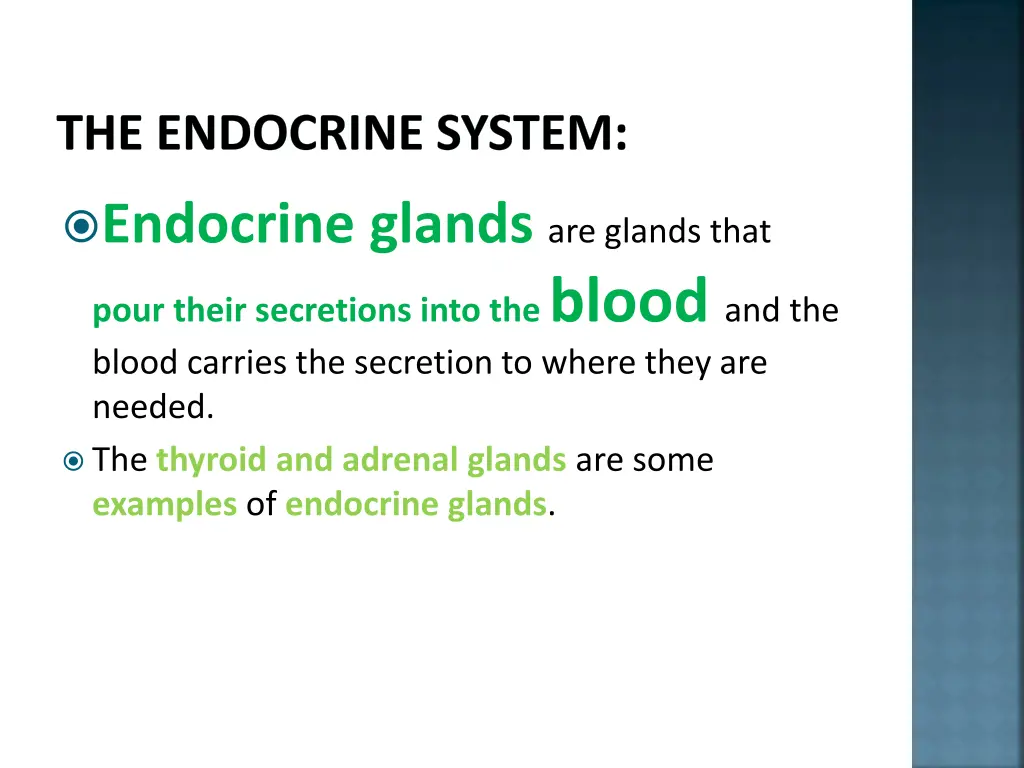 the endocrine system 1
