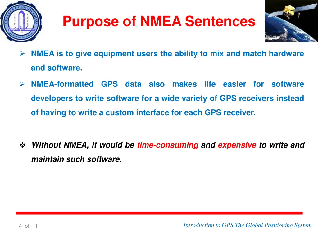 purpose of nmea sentences