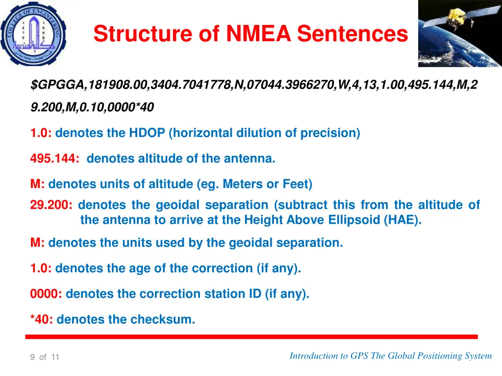 structure of nmea sentences 2