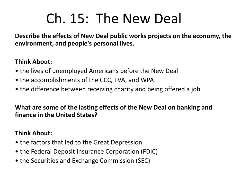 ch 15 the new deal 2