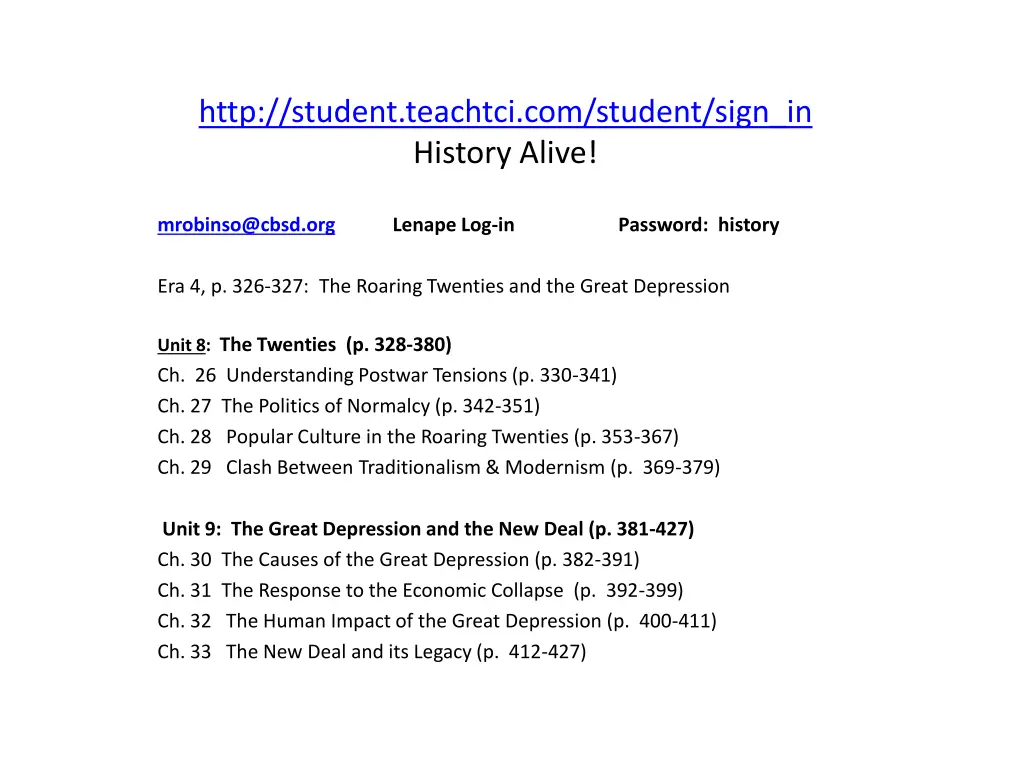 http student teachtci com student sign in history