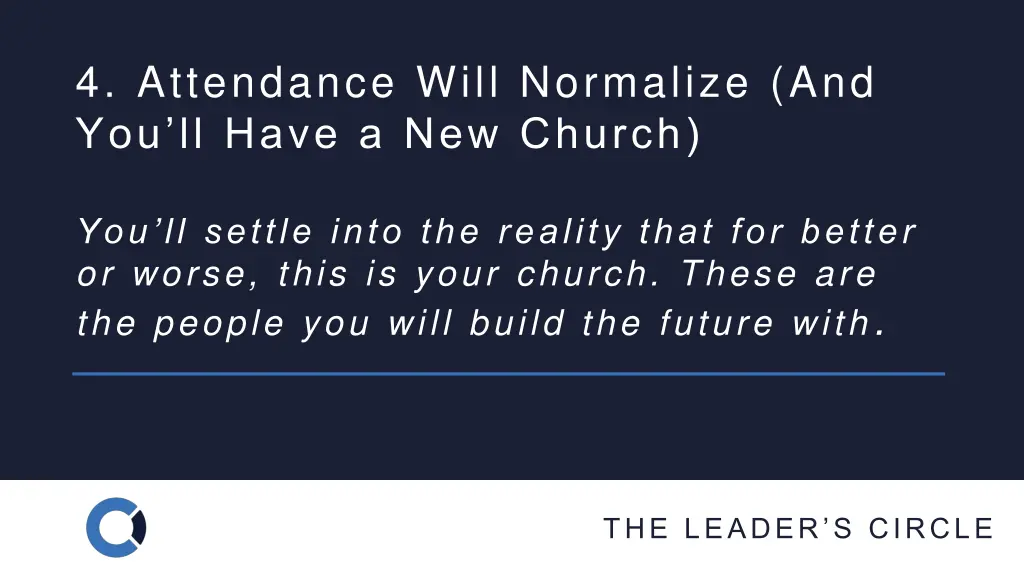 4 attendance will normalize and you ll have