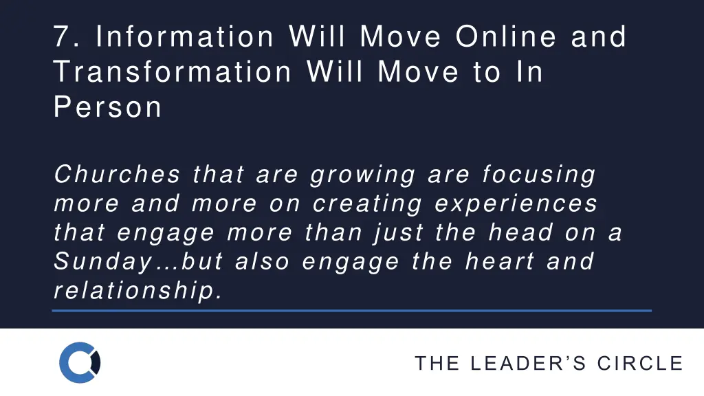 7 information will move online and transformation