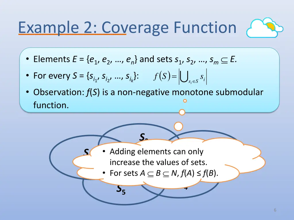example 2 coverage function