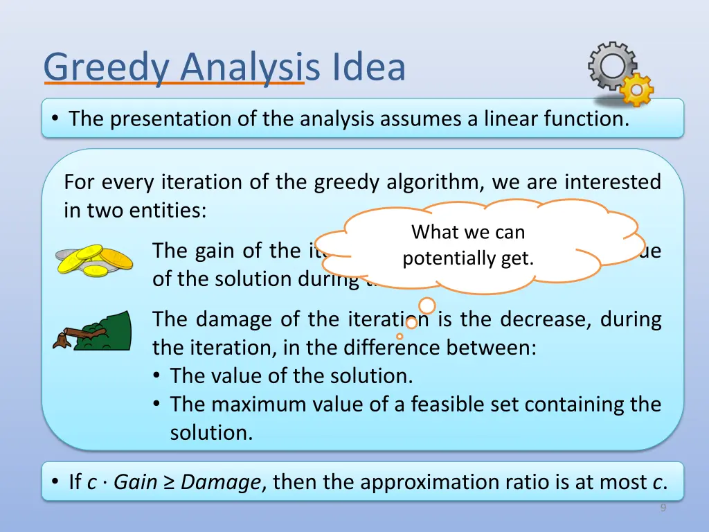 greedy analysis idea