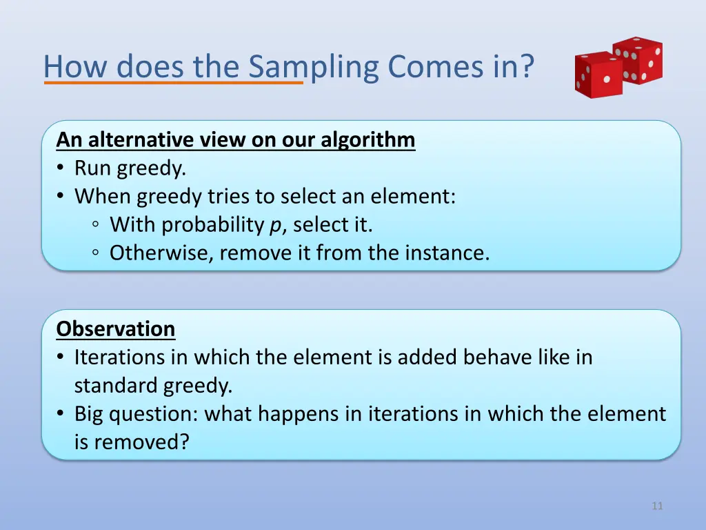 how does the sampling comes in