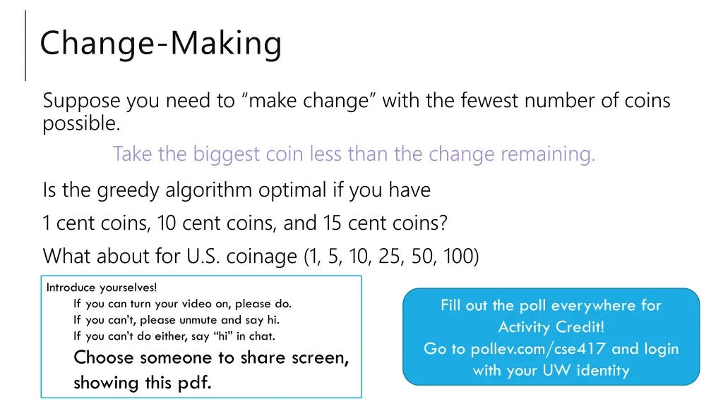 change making 1