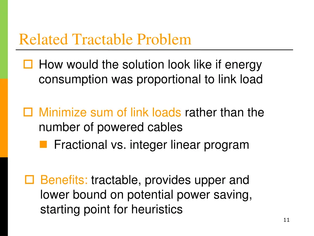 related tractable problem