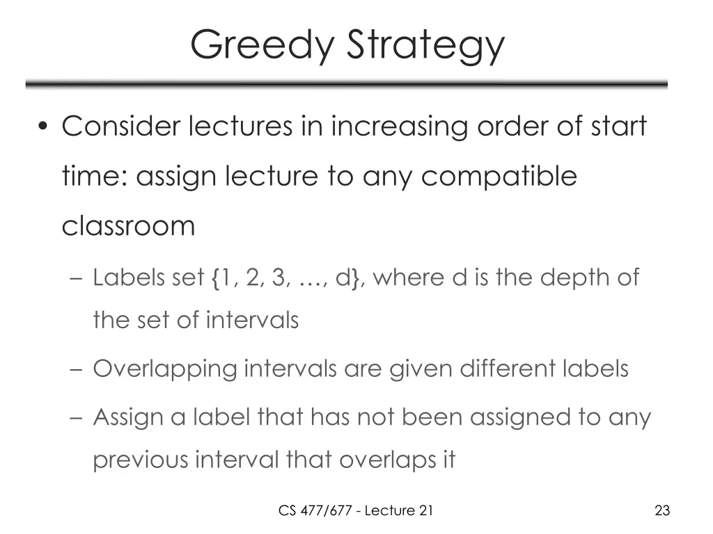 greedy strategy