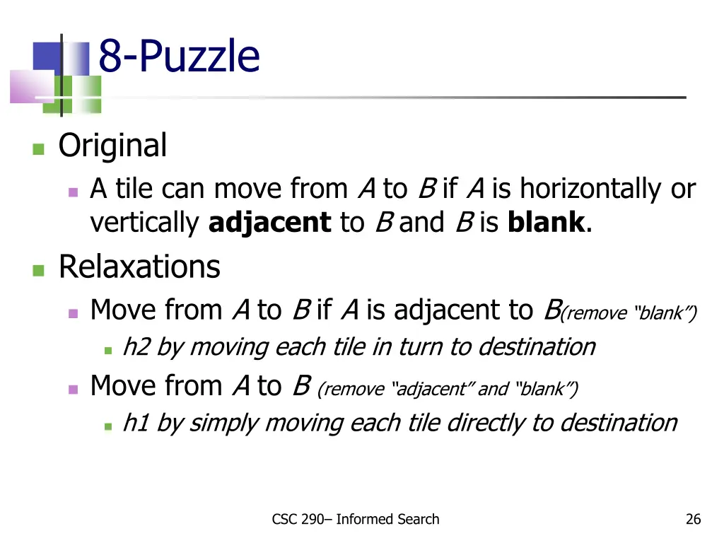 8 puzzle