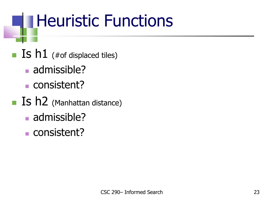 heuristic functions 3