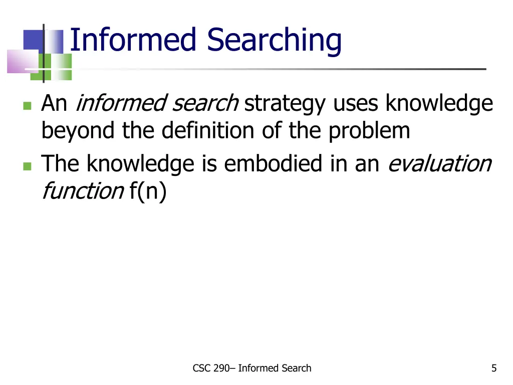 informed searching