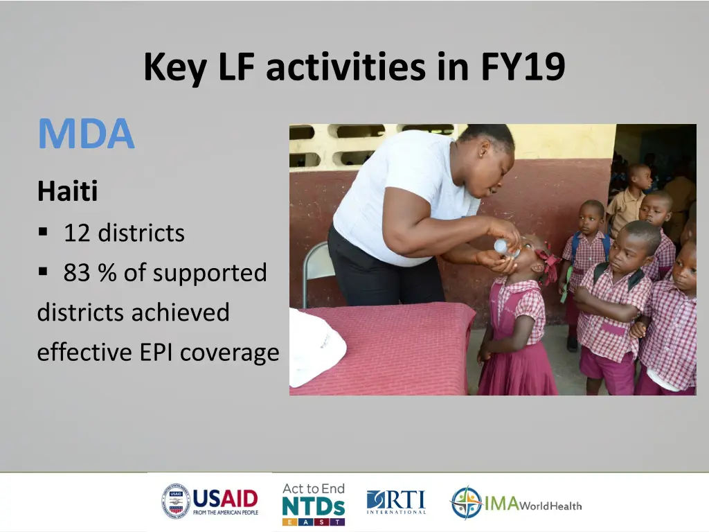 key lf activities in fy19