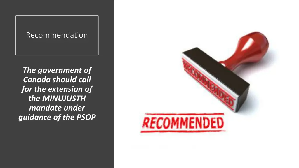 recommendation