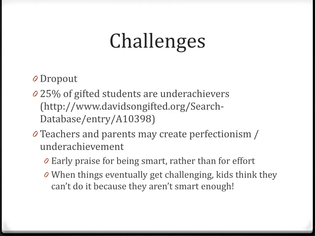 challenges