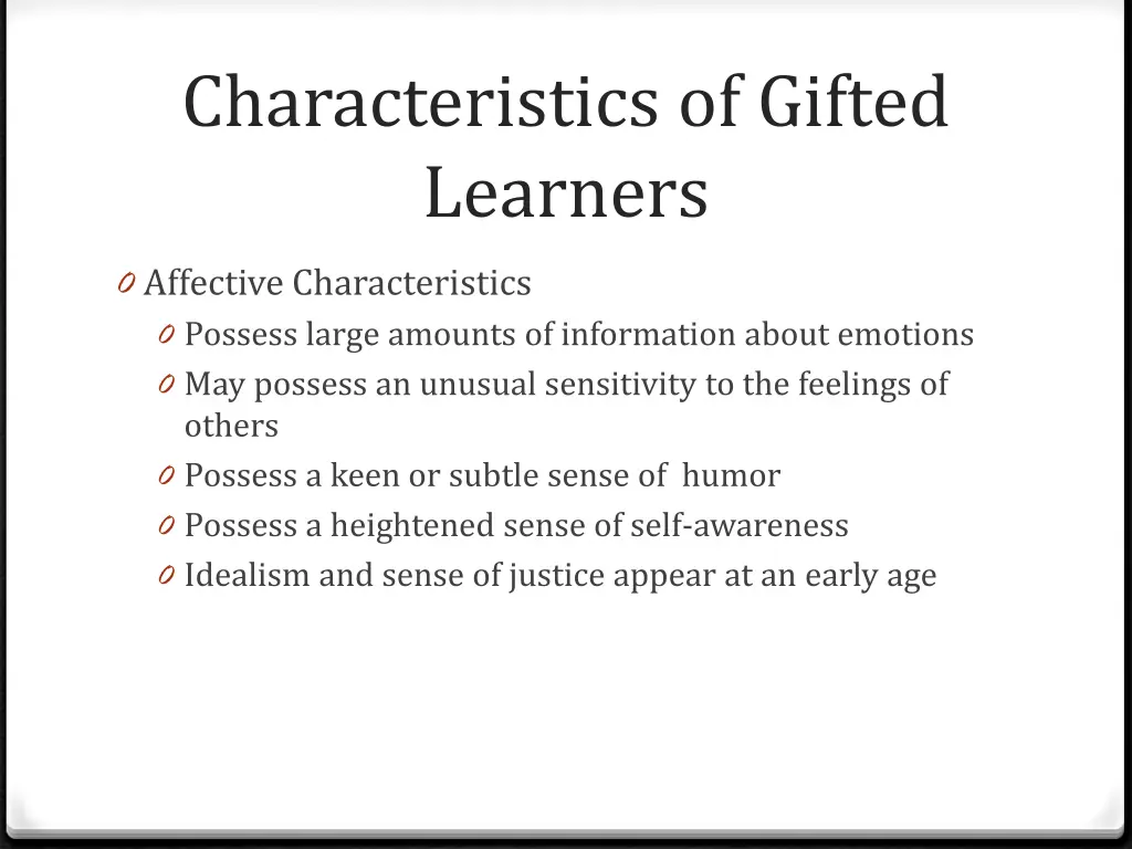 characteristics of gifted learners 3