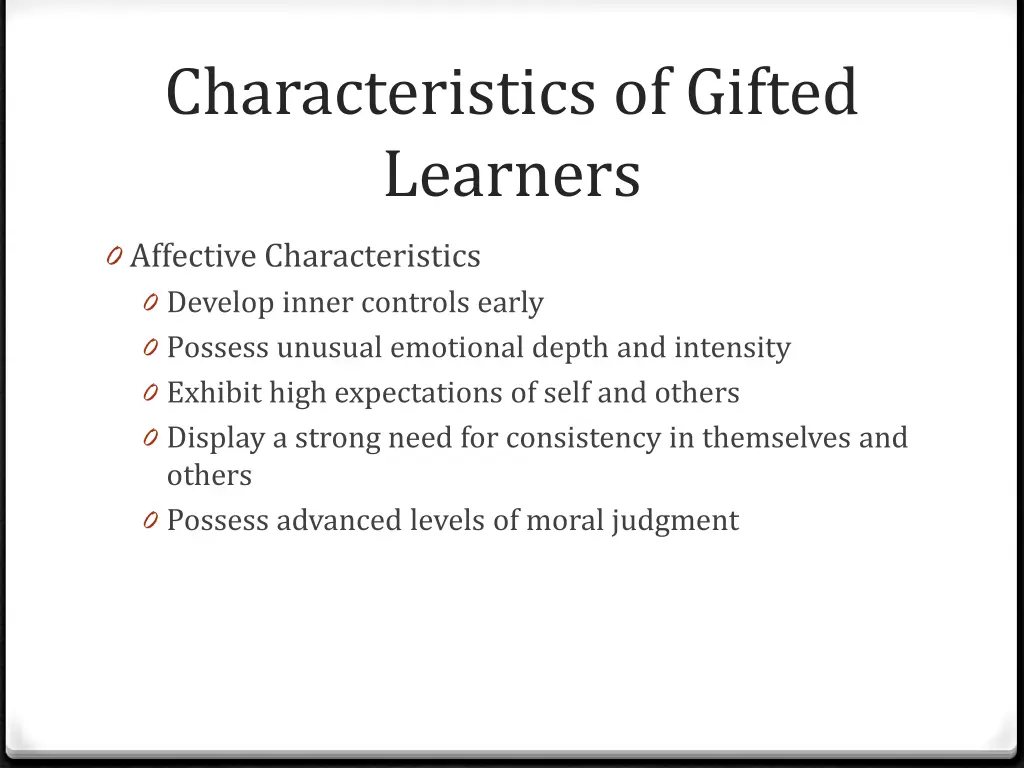 characteristics of gifted learners 4