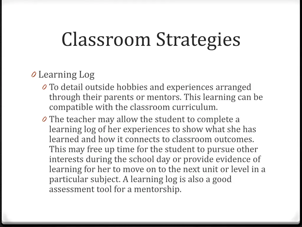 classroom strategies 10