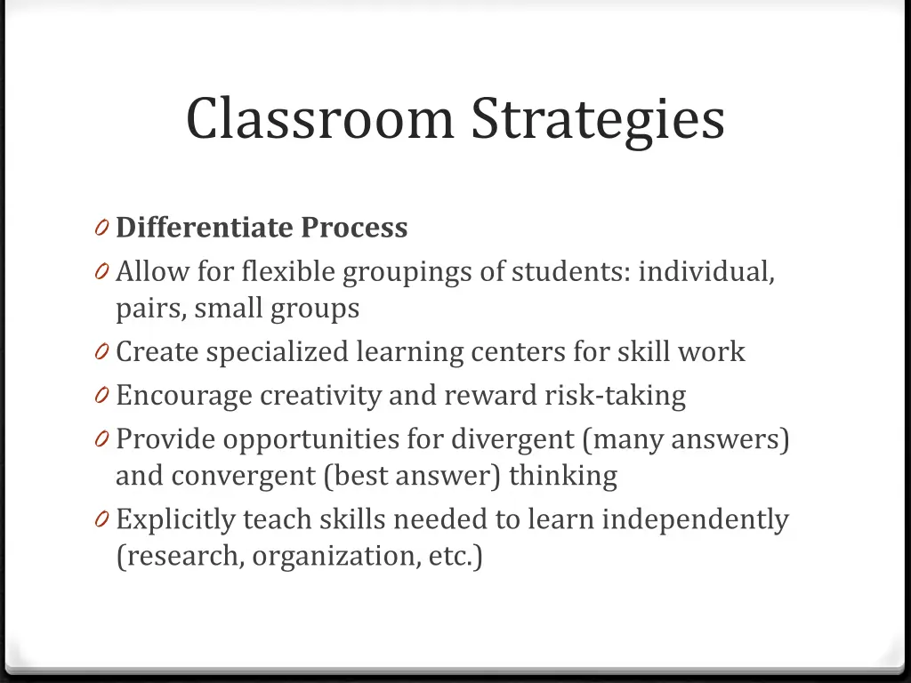 classroom strategies 2