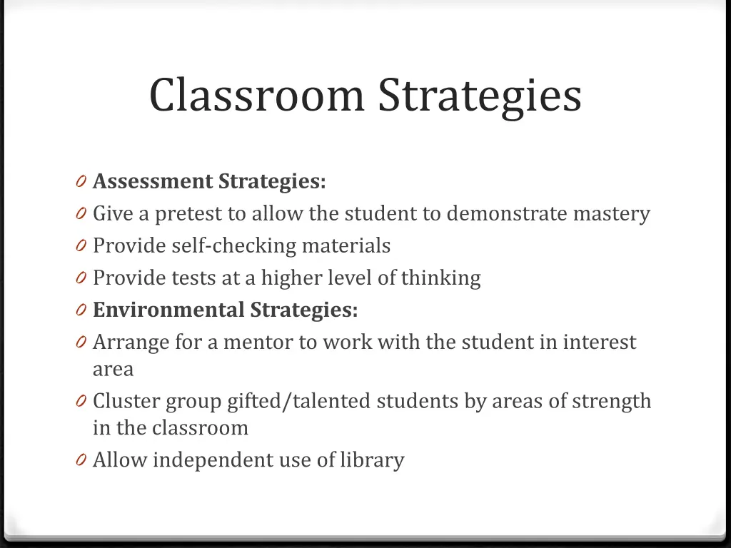 classroom strategies 6