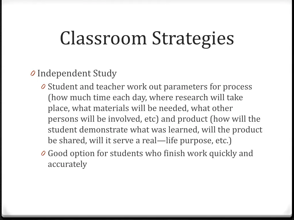 classroom strategies 8