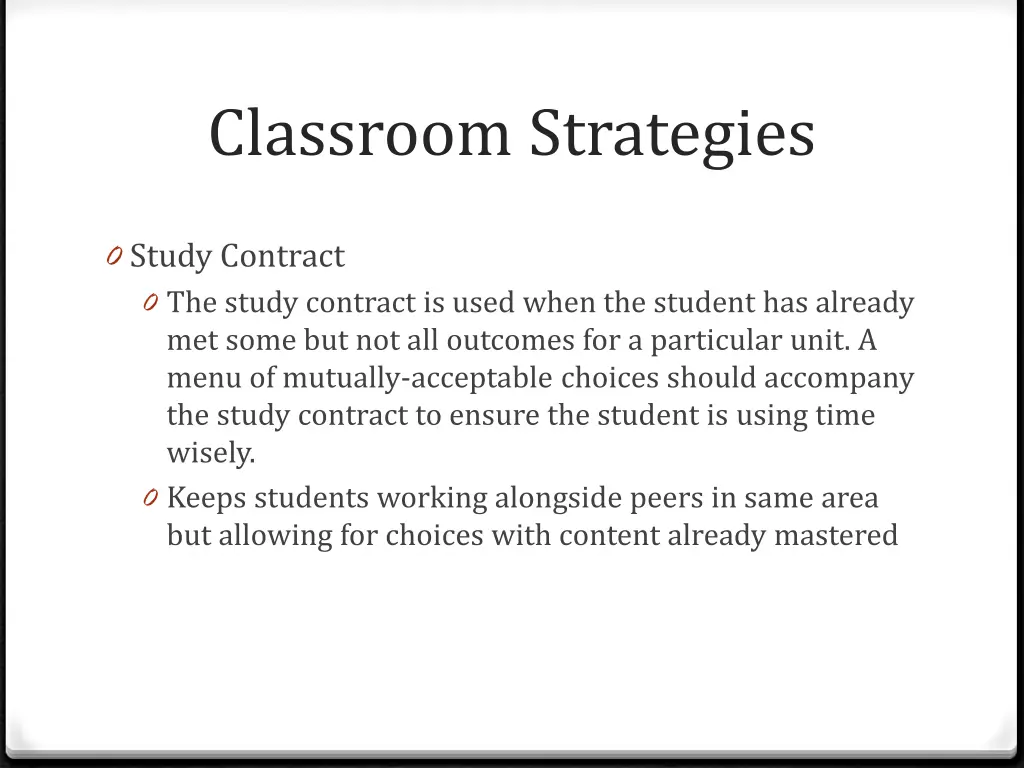 classroom strategies 9