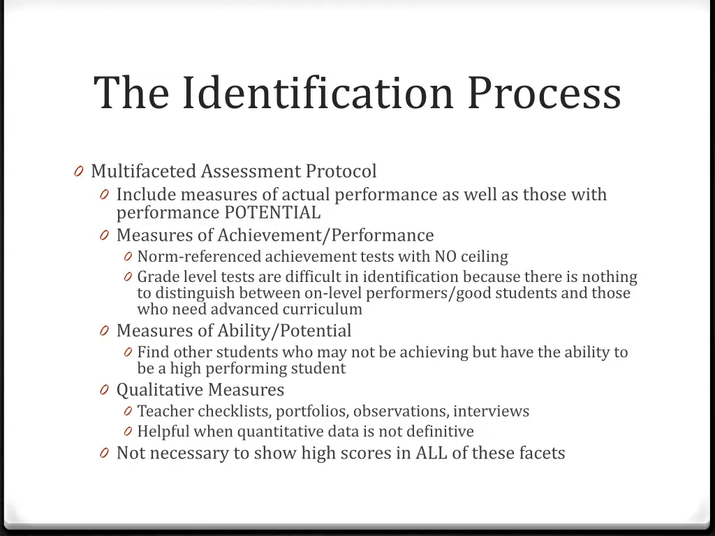 the identification process 1