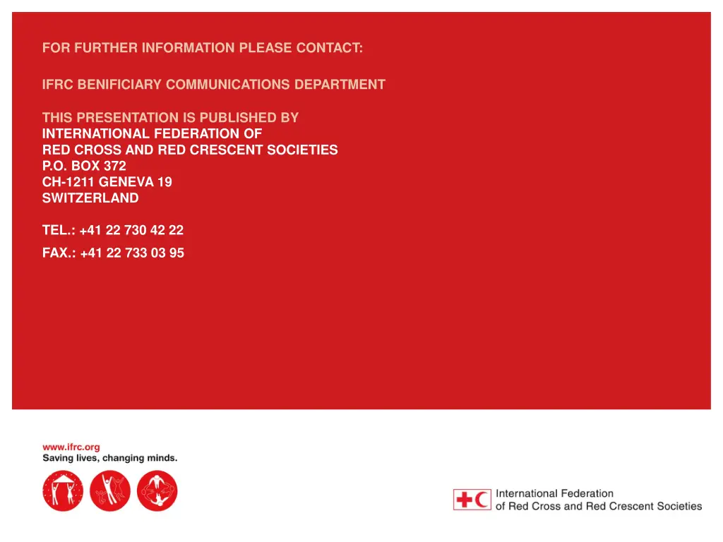 for further information please contact