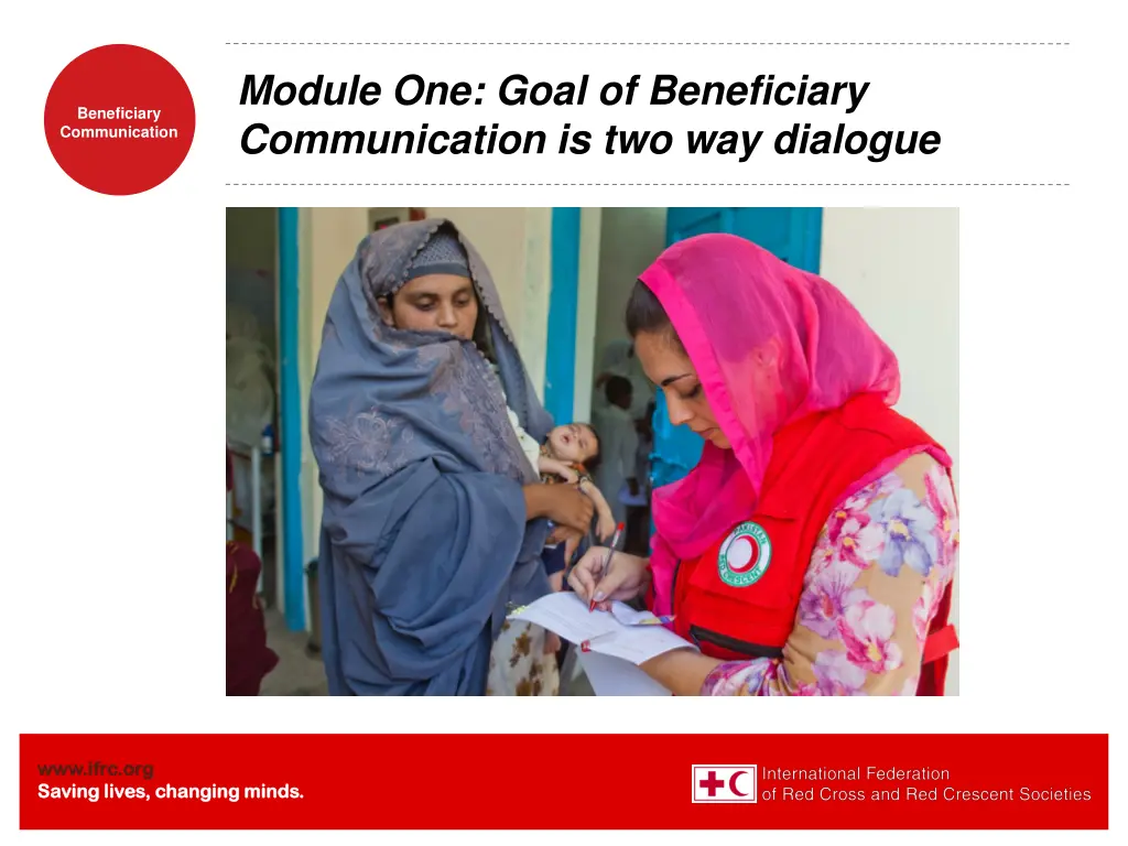 module one goal of beneficiary communication
