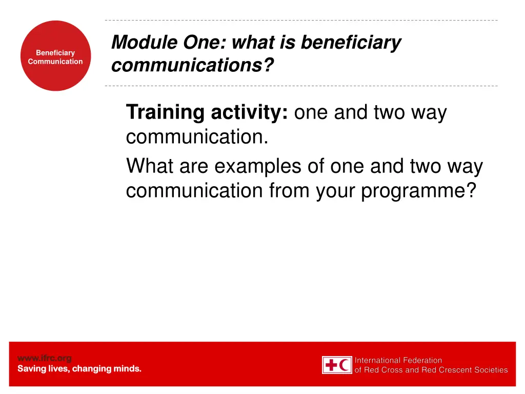 module one what is beneficiary communications