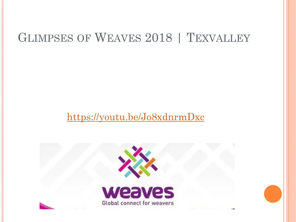 g limpses of w eaves 2018 t exvalley