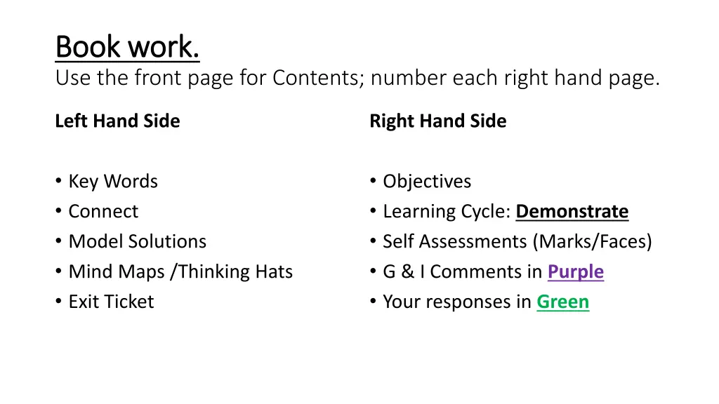 book work book work use the front page