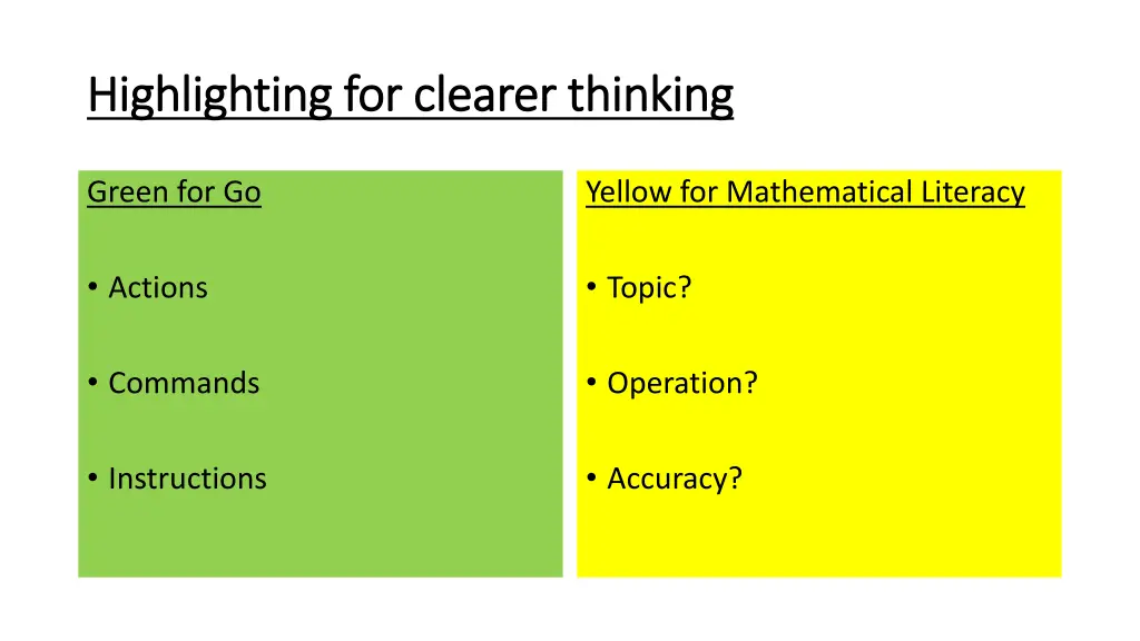 highlighting for clearer thinking highlighting