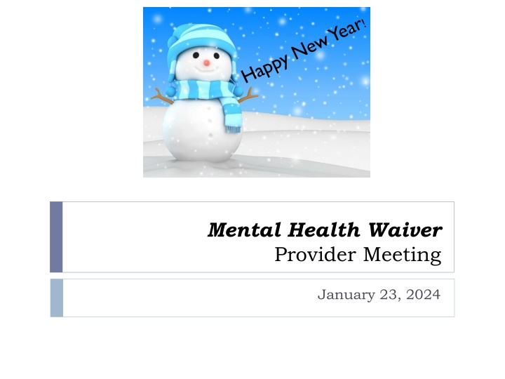 mental health waiver provider meeting