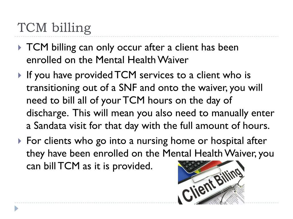 tcm billing