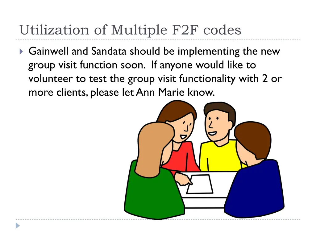 utilization of multiple f2f codes