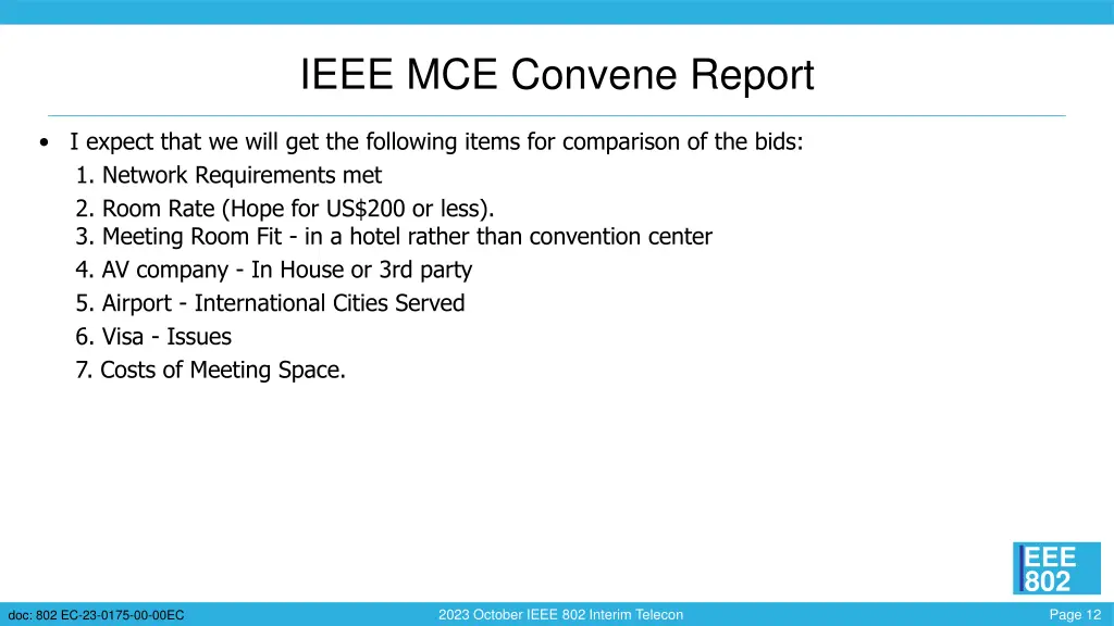 ieee mce convene report