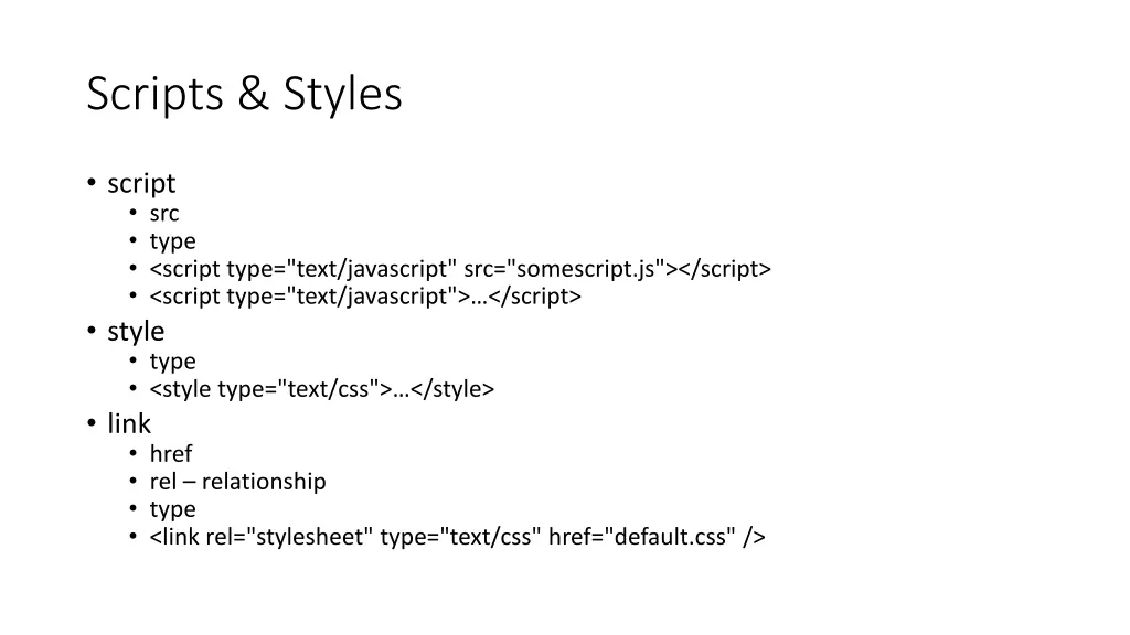 scripts styles