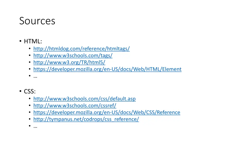 sources