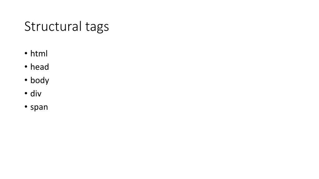 structural tags