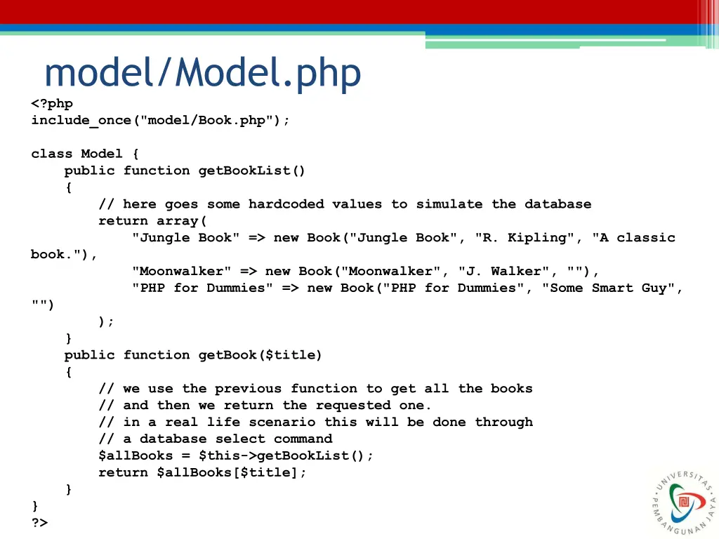 model model php php include once model book php