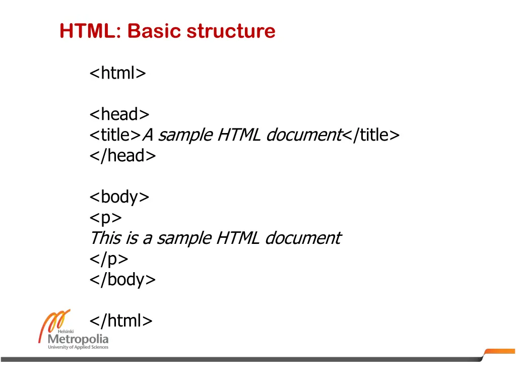 html basic structure