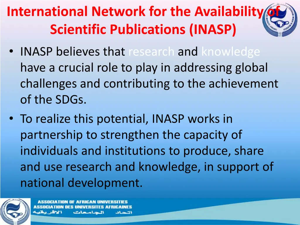 international network for the availability