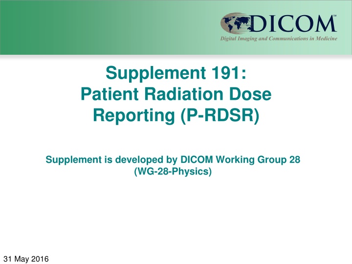supplement 191 patient radiation dose reporting